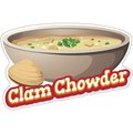 Signmission Clam Chowder Decal Concession Stand Food Truck Sticker, 24" x 10", D-DC-24 Clam Chowder19 D-DC-24 Clam Chowder19